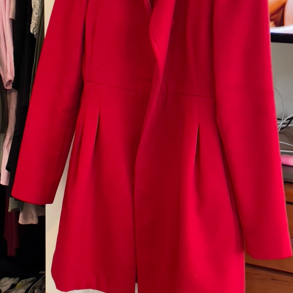 Red wool coat
